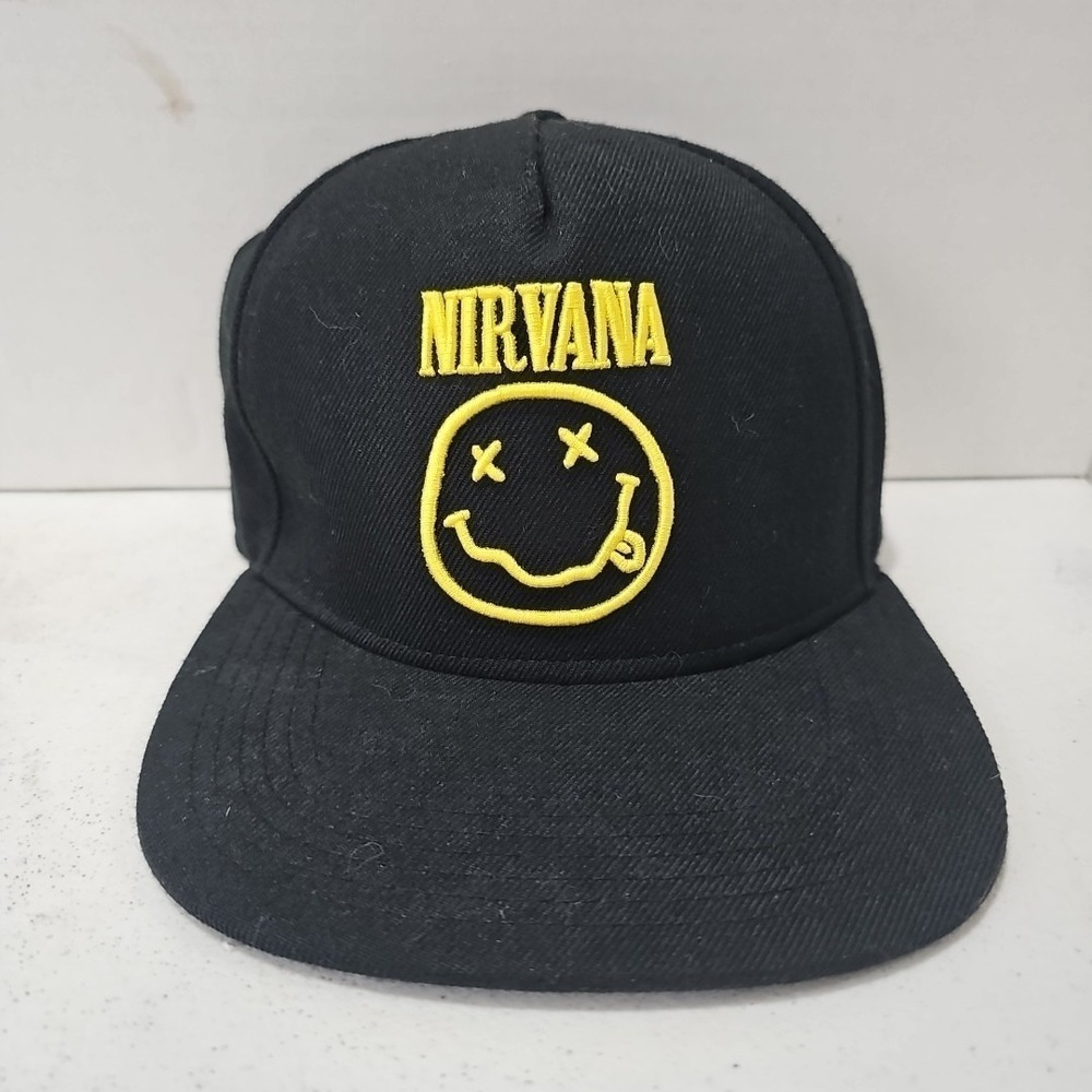 NWT 2016 NIRVANA Cap Black SnapBack Adjustable Officially Licensed